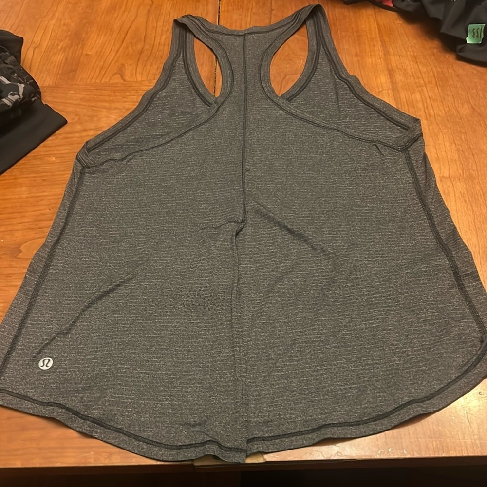 LULULEMON BACK TIE GRAY TANK TOP